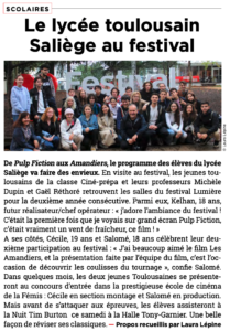 Cine Prepa-Saliege-dans -le-journal-du-festival